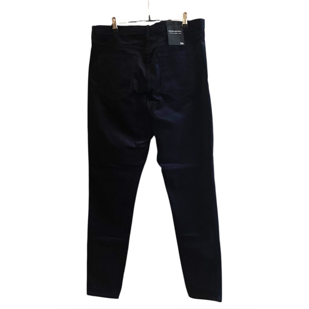 Banana Republic Corduroy Pants Womens 33 Long High Rise Skinny  Black NWT - Picture 4 of 6